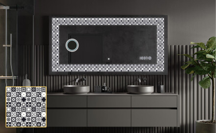 Miroir Décoratif Rétroéclairé Pour - Geometric Symphony