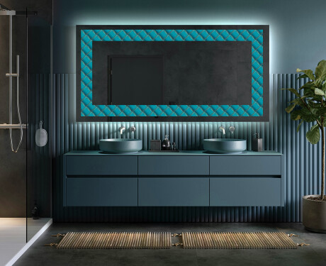 Miroir Décoratif Rétroéclairé Pour - Blue Harmonies #5