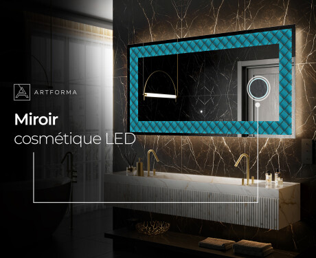 Miroir Décoratif Rétroéclairé Pour - Blue Harmonies #9