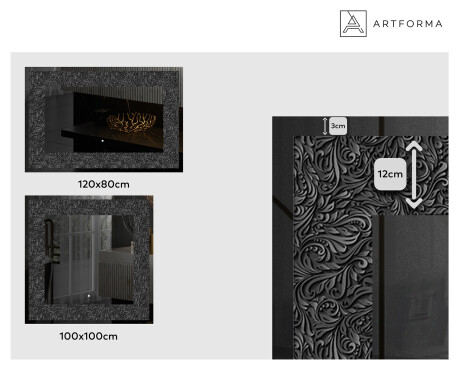 Miroir Décoratif Rétroéclairé Pour - Dark Elegance #2