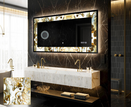 Miroir Décoratif Rétroéclairé Pour - Golden Streaks