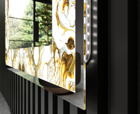 Miroir Décoratif Rétroéclairé Pour - Golden Streaks #3
