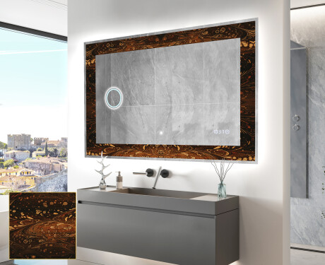 Miroir Décoratif Rétroéclairé Pour - Amber Shell