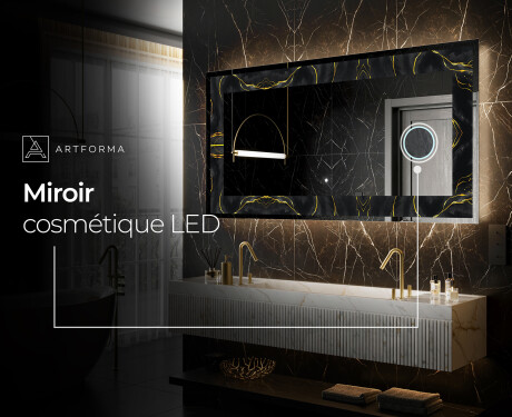 Miroir Décoratif Rétroéclairé Pour - Golden Veins #7