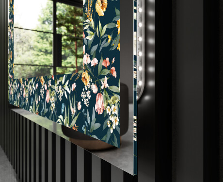 Miroir Décoratif Rétroéclairé Pour - Cascading Flowers #3