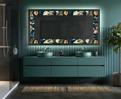 Miroir Décoratif Rétroéclairé Pour - Cascading Flowers #5