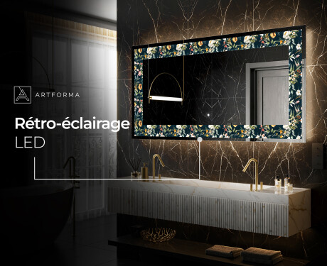 Miroir Décoratif Rétroéclairé Pour - Cascading Flowers #6