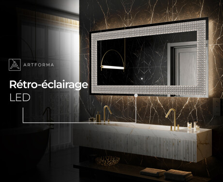 Miroir Décoratif Rétroéclairé Pour - Dynamic Circles #7