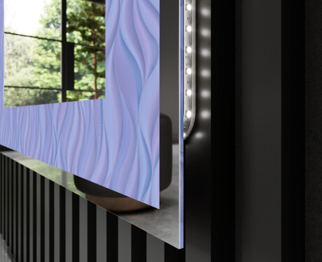 Miroir Décoratif Rétroéclairé Pour - Colorful Ruffles #3