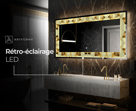 Miroir Décoratif Rétroéclairé Pour - Glow Geometry #7