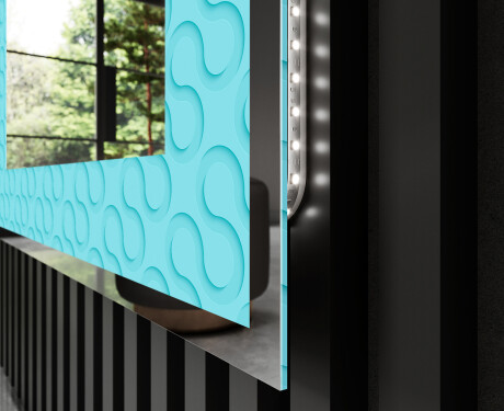 Miroir Décoratif Rétroéclairé Pour - Divergent Lines #3
