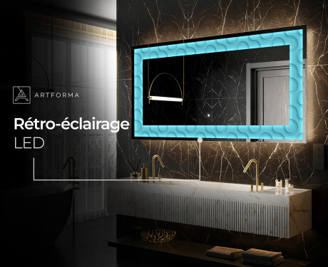 Miroir Décoratif Rétroéclairé Pour - Divergent Lines #7