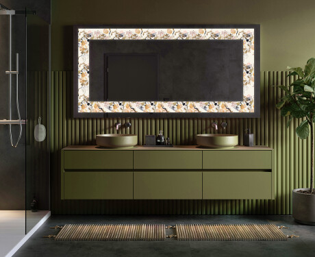 Miroir Décoratif Rétroéclairé Pour - Floral Reflections #4