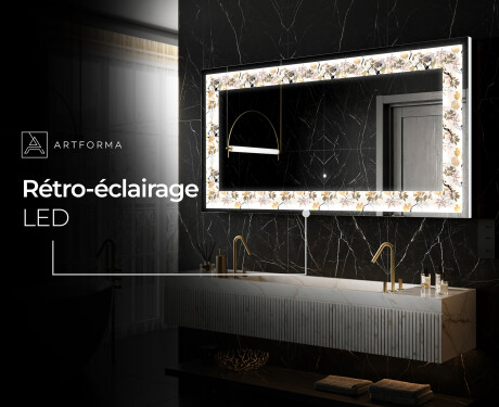 Miroir Décoratif Rétroéclairé Pour - Floral Reflections #7