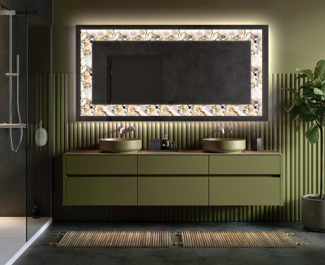 Miroir Décoratif Rétroéclairé Pour - Floral Reflections #5