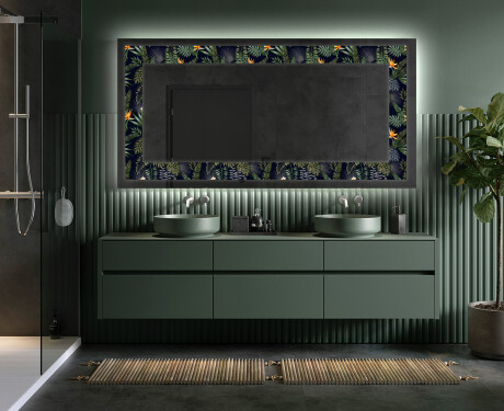 Miroir Décoratif Rétroéclairé Pour - Vintage Leaves #5
