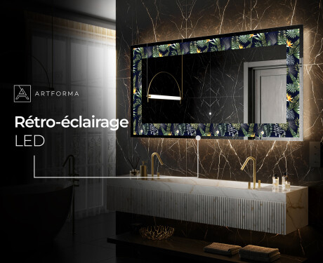 Miroir Décoratif Rétroéclairé Pour - Vintage Leaves #8