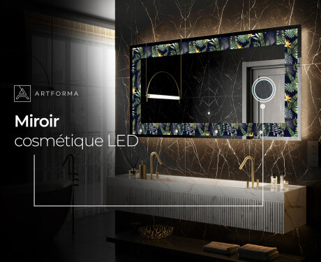 Miroir Décoratif Rétroéclairé Pour - Vintage Leaves #9