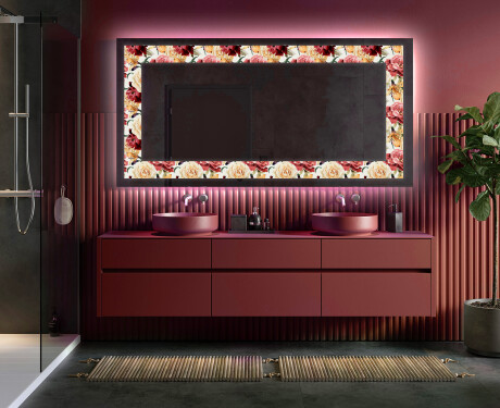 Miroir Décoratif Rétroéclairé Pour - Flowers Full Of Colors #5