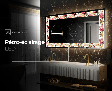 Miroir Décoratif Rétroéclairé Pour - Flowers Full Of Colors #8