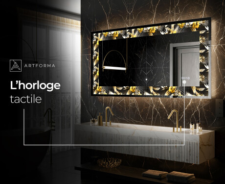 Miroir Décoratif Rétroéclairé Pour - Floral Symmetries #6