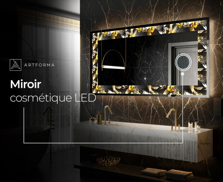 Miroir Décoratif Rétroéclairé Pour - Floral Symmetries #9
