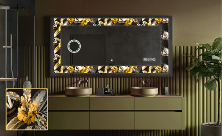 Miroir Décoratif Rétroéclairé Pour - Floral Symmetries