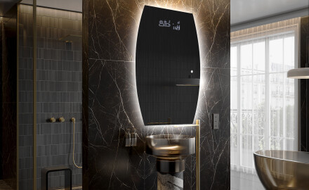 Miroir de salle de bains LED de forme irrégulière M221