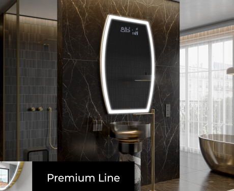 Miroir de salle de bains LED de forme irrégulière M222 #4