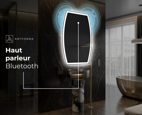 Miroir de salle de bains LED de forme irrégulière M222 #5
