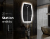 Miroir de salle de bains LED de forme irrégulière M222 #6