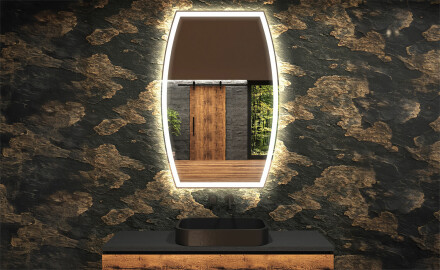 Miroir de salle de bains LED de forme irrégulière M222