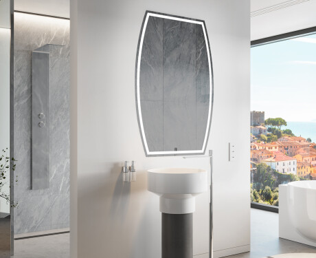 Miroir de salle de bains LED de forme irrégulière M223