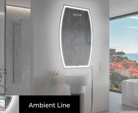 Miroir de salle de bains LED de forme irrégulière M223 #3