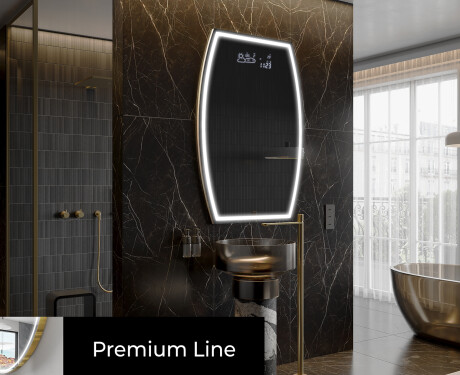 Miroir de salle de bains LED de forme irrégulière M223 #4