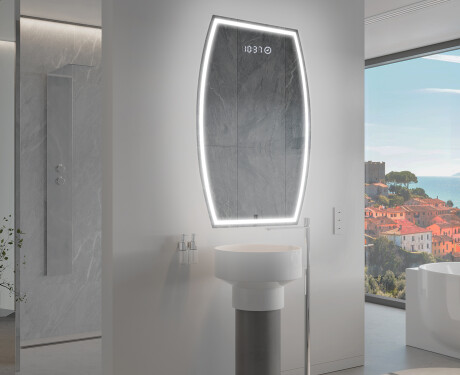 Miroir de salle de bains LED de forme irrégulière M223 #9