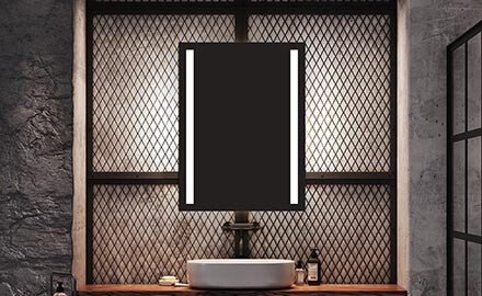 Rectangulaire Illumination Miroir LED L02, 60x80 cm