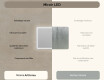 Arrondie Illumination LED Miroir Sur Mesure Eclairage Salle De Bain 100x70cm avec Dual color, Interrupteur tactile, Tapis chauffant, Haut-parleur Bluetooth - L141 #7