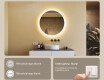 Miroir rond lumineux LED pour salle de bain 80cm avec Dual color, Interrupteur tactile #4