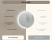 Miroir rond lumineux LED pour salle de bain 80cm avec Dual color, Interrupteur tactile #6