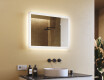 Miroir rectangulaire lumineux LED pour salle de bain 80x60cm avec Dual color, Interrupteur tactile
