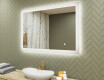 Éclairage rectangulaire pour miroir de salle de bain 100x70cm avec Dual color, Interrupteur tactile