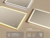 Éclairage rectangulaire pour miroir de salle de bain 100x70cm avec Dual color, Interrupteur tactile #3