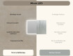 Éclairage rectangulaire pour miroir de salle de bain 100x70cm avec Dual color, Interrupteur tactile #6