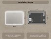 Éclairage rectangulaire pour miroir de salle de bain 100x70cm avec Dual color, Interrupteur tactile #7