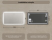 Miroir rectangulaire pour salle de bain avec lumière LED 120x70cm avec Dual color, Interrupteur tactile #7