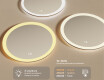 Miroir rond lumineux pour salle de bain avec lumière LED 60cm avec Dual color, Interrupteur tactile, Tapis chauffant #3