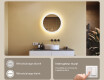 Miroir rond lumineux pour salle de bain avec lumière LED 60cm avec Dual color, Interrupteur tactile, Tapis chauffant #4
