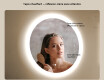 Miroir rond lumineux pour salle de bain avec lumière LED 60cm avec Dual color, Interrupteur tactile, Tapis chauffant #5