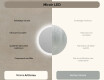 Miroir rond lumineux pour salle de bain avec lumière LED 60cm avec Dual color, Interrupteur tactile, Tapis chauffant #7